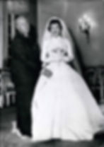 Olivia de Havilland with Christian Dior behind the scenes of filming "The Ambassador's Daughter"