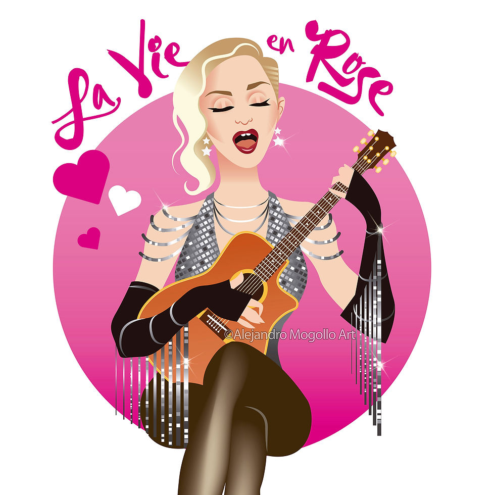 Mogollo’s illustrations of Madonna have been noticed by the pop icon, who used a fan featuring his work in a 2018 Instagram video.