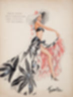 Costume sketch by William Travilla for Marilyn Monroe in "There's No Business Like Show Business"