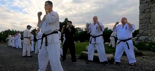 Shihan David Sheets training in Gardiner, NY