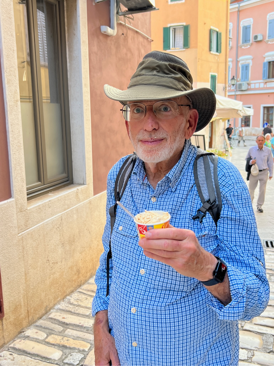 Afternoon Relaxation in Rovinj: "A relaxing afternoon in Rovinj, perhaps spending time by the sea or revisiting their favorite spots in the town."