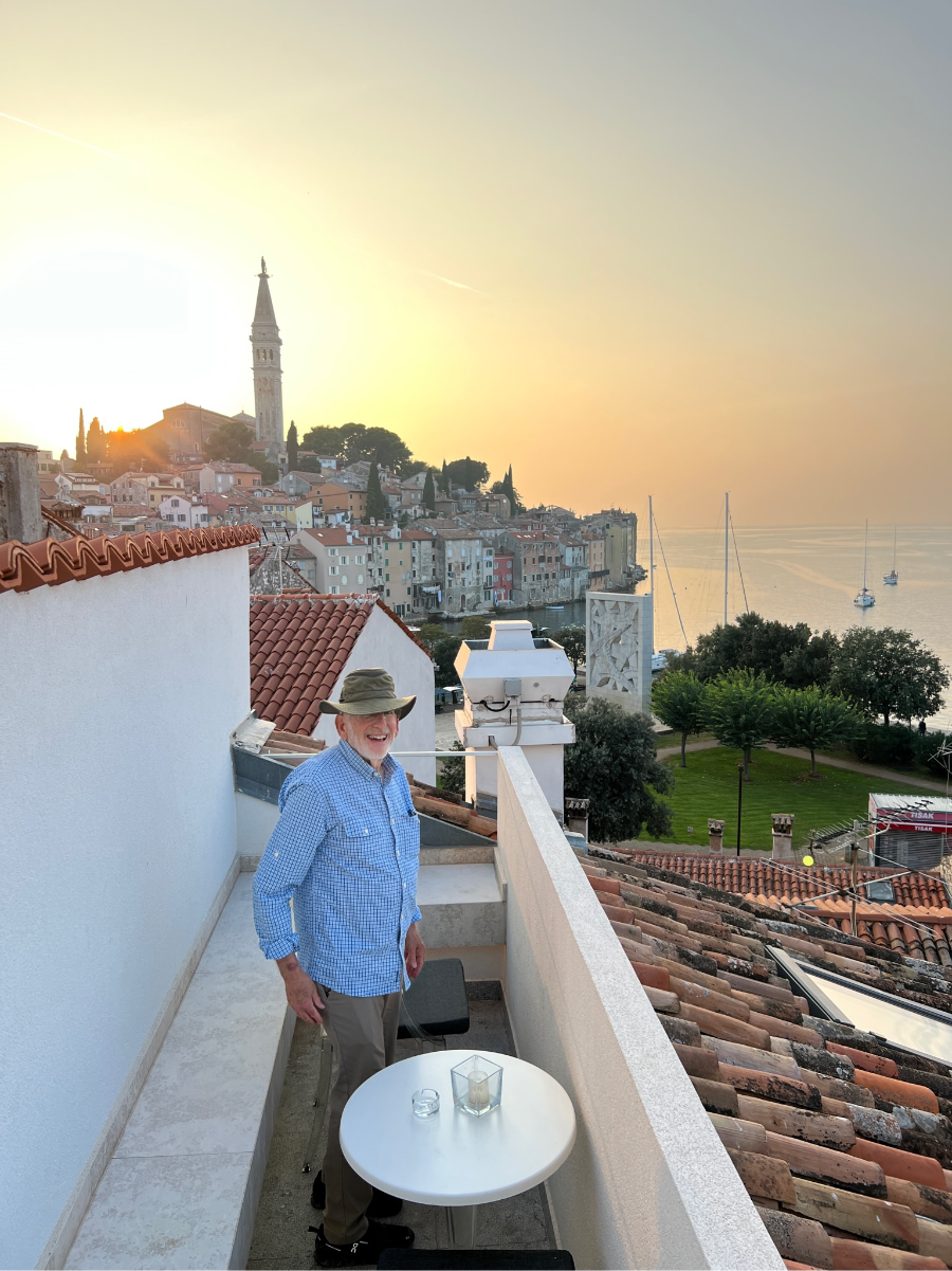 Rovinj’s Sunset Views: "Capturing the breathtaking sunset in Rovinj, as the sky and Adriatic Sea merge in a palette of vibrant colors."