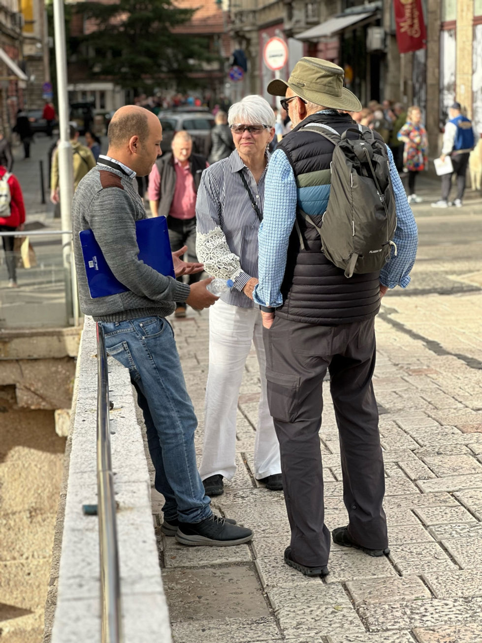 The Latin Bridge in Sarajevo: "The Latin Bridge, an iconic Ottoman bridge in Sarajevo, near the site of the assassination of Archduke Franz Ferdinand."