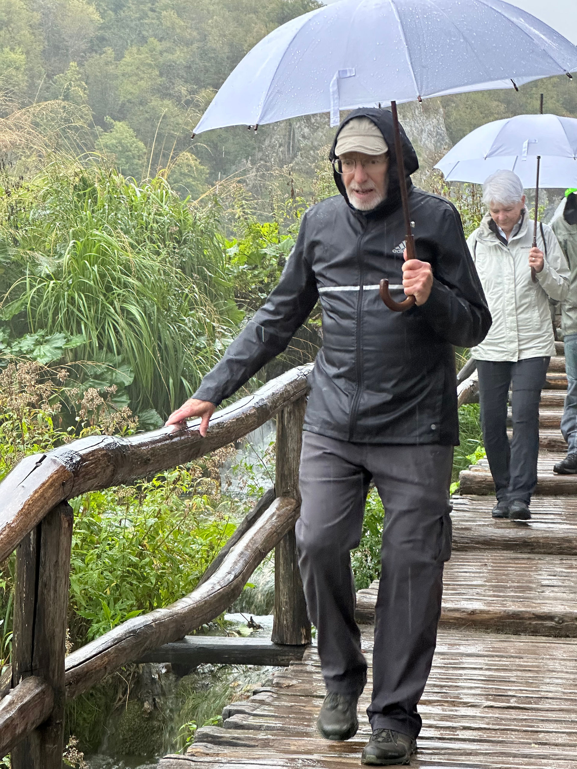 Ted & Margaret exploring Lower Lakes of Plitvice