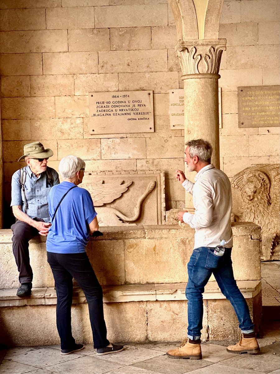 Exploring Korčula’s Old Town: "Wandering through the historic streets of Korčula's Old Town, where centuries-old architecture tells the story of the island's rich past."
