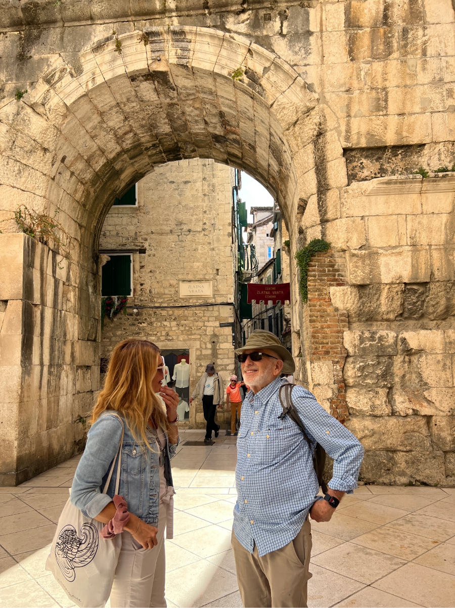 Roman Gates of Split: "The well-preserved Roman gates of Split, once the entrance to the emperor's palace."