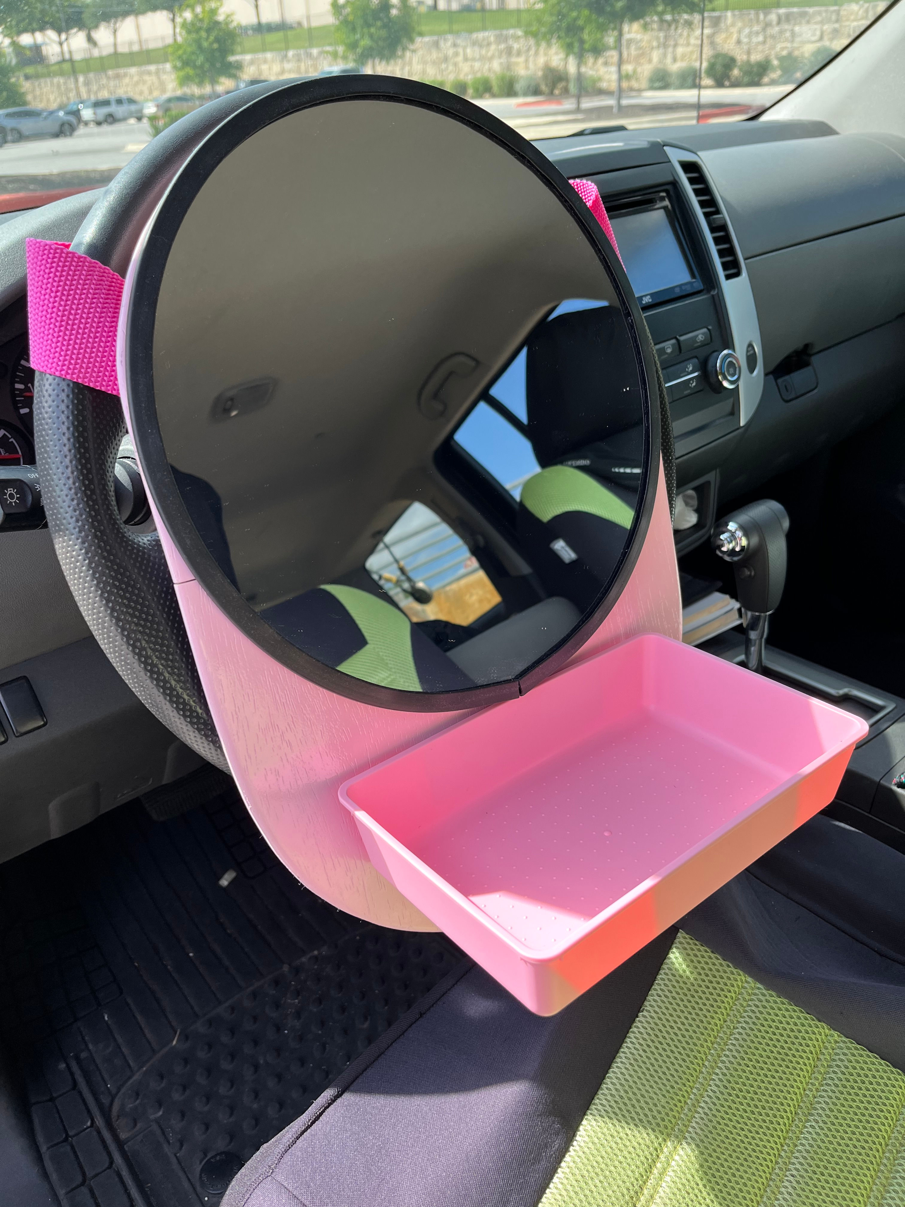 Beauty@Wheel  (Auto Vanity Mirror/Fold Up) on the Move!