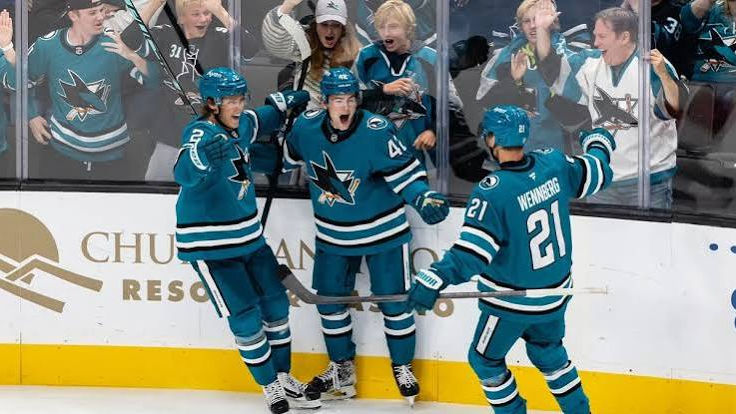 LUCA CAGNONI MAKES HISTORY WITH FIRST NHL GOAL IN SHARKS' OT WIN VS. PANTHERS