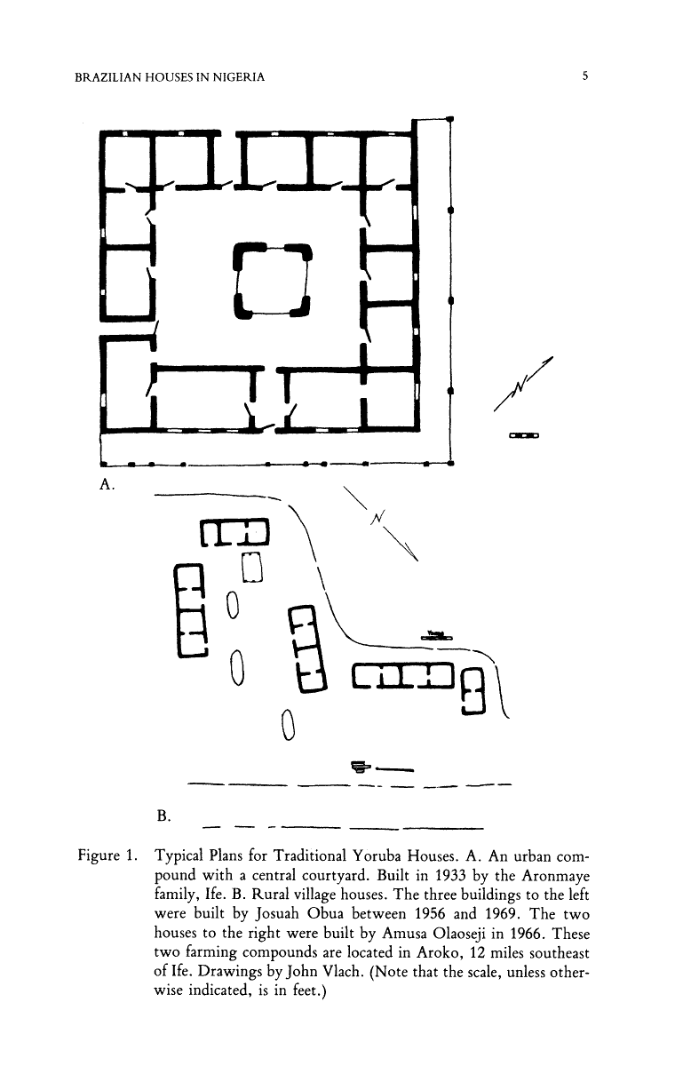 Exceprt from some research material showing Brazilian influence on Yoruba architecture
