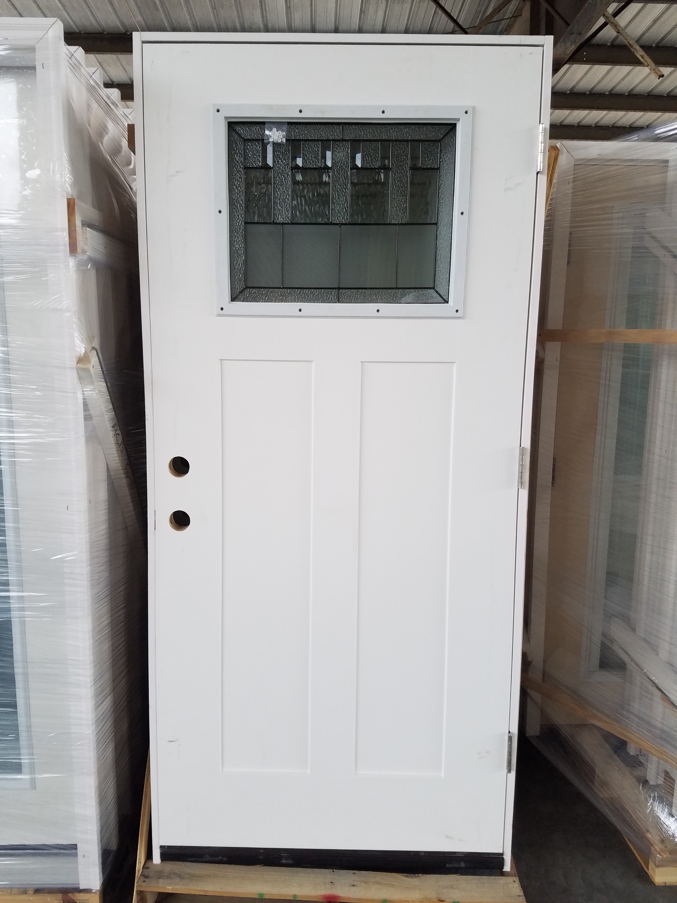 Craftsman Decorative Fiberglass Exterior Door Unit