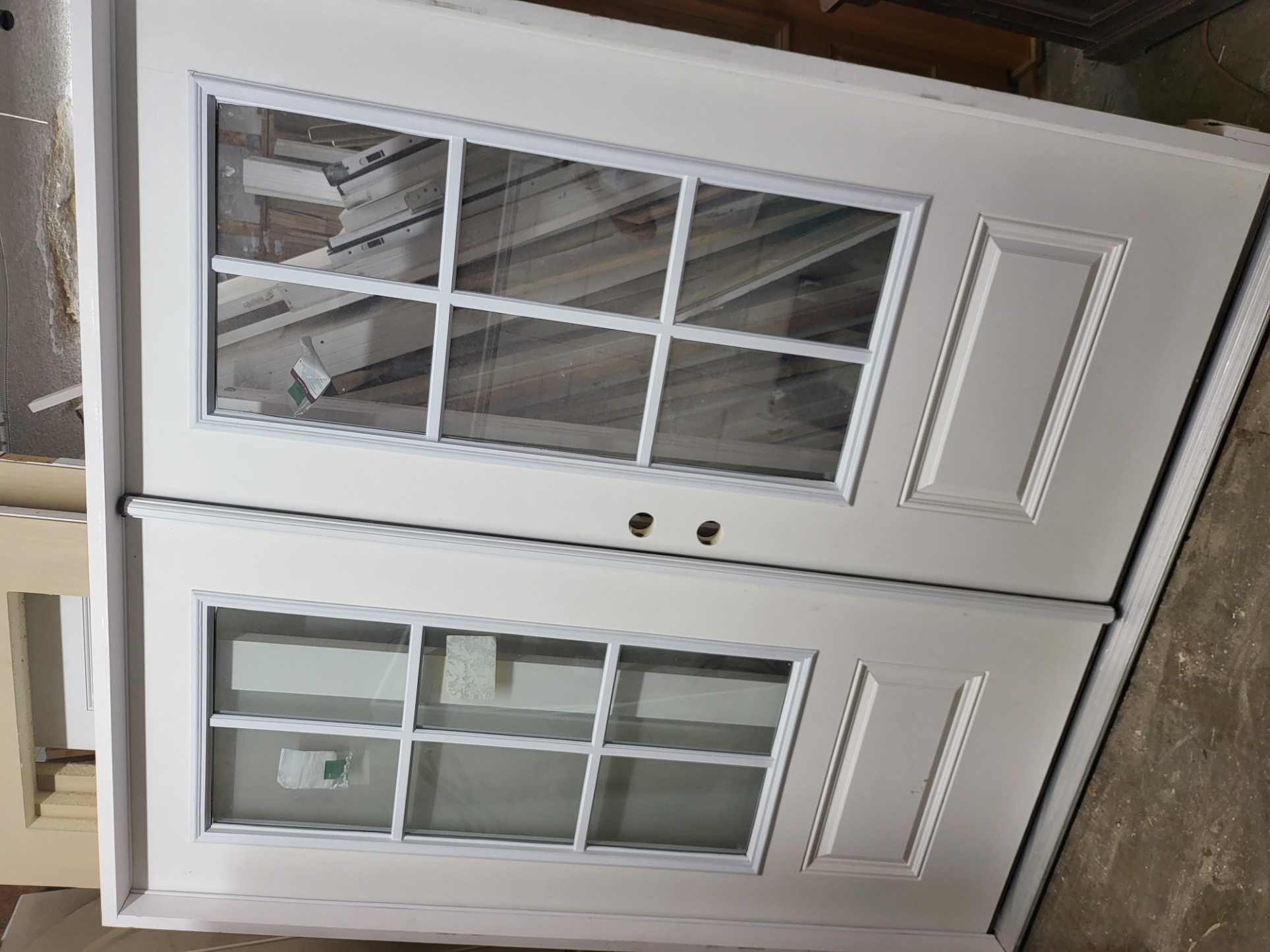Double 6 lite Pre-hung Fiberglass Door 6-0 x 6-8