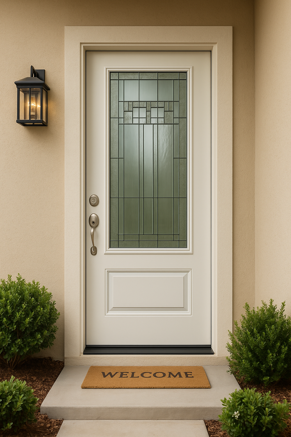 Prairie Style 3/4 Glass Fiberglass 1 Panel bottom