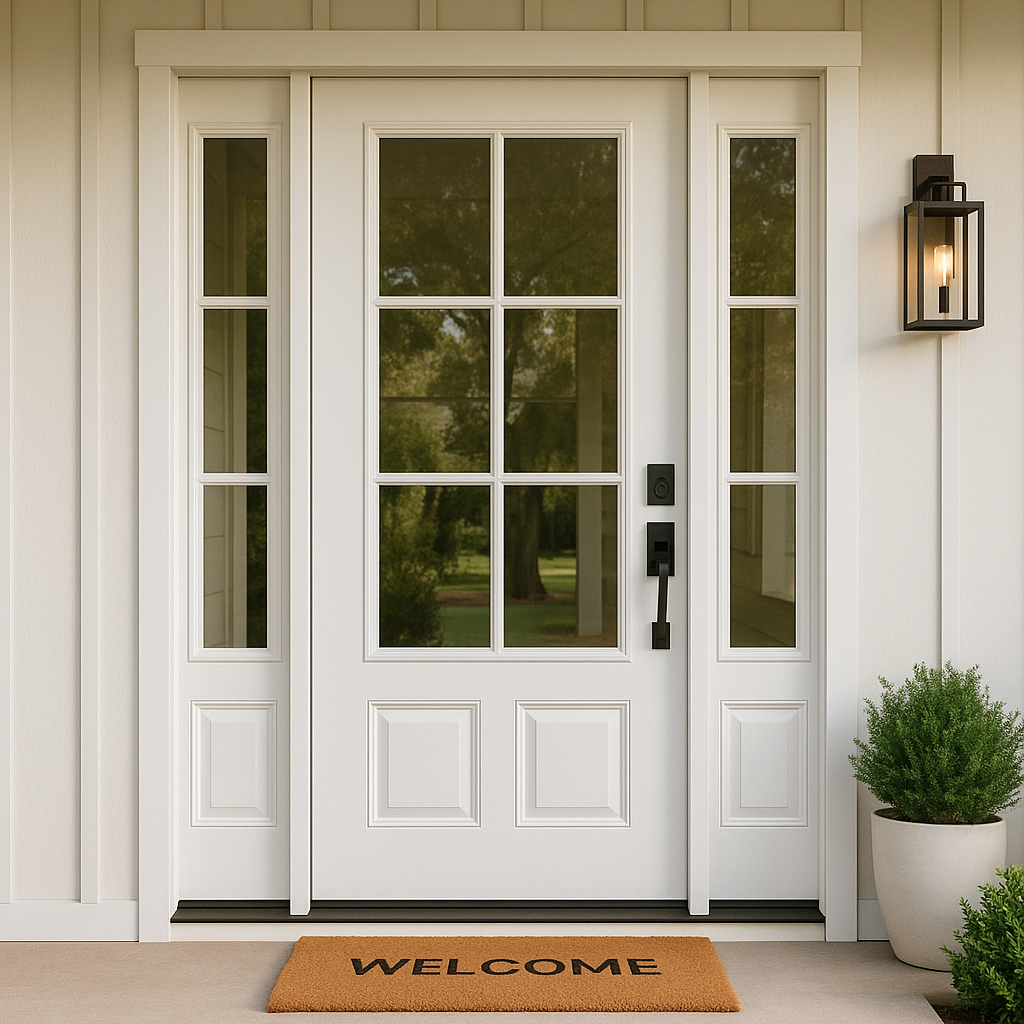 6 lite clear glass 3/0 with 3 sidelights 1/0