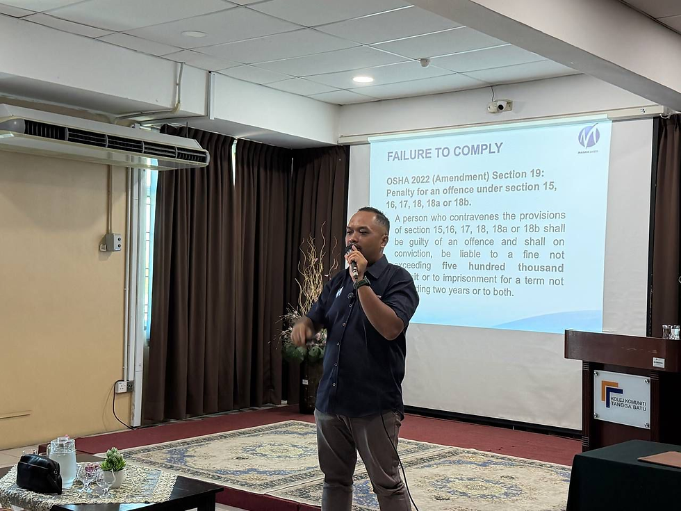 Event Risk Management and Assessment in Malaysia report highlighting seminar objectives, activities, and outcomes.