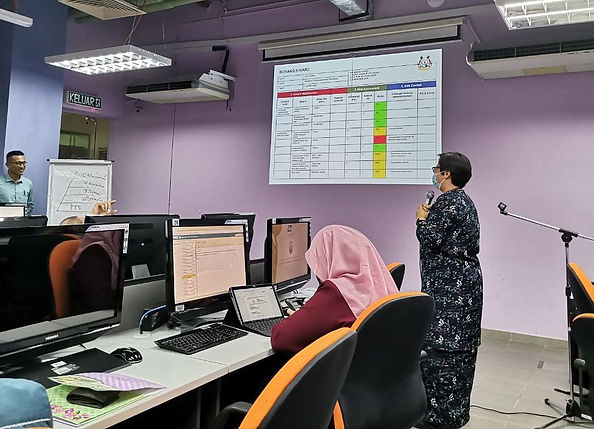 Workers presenting HIRARC in a HIRARC Training.
