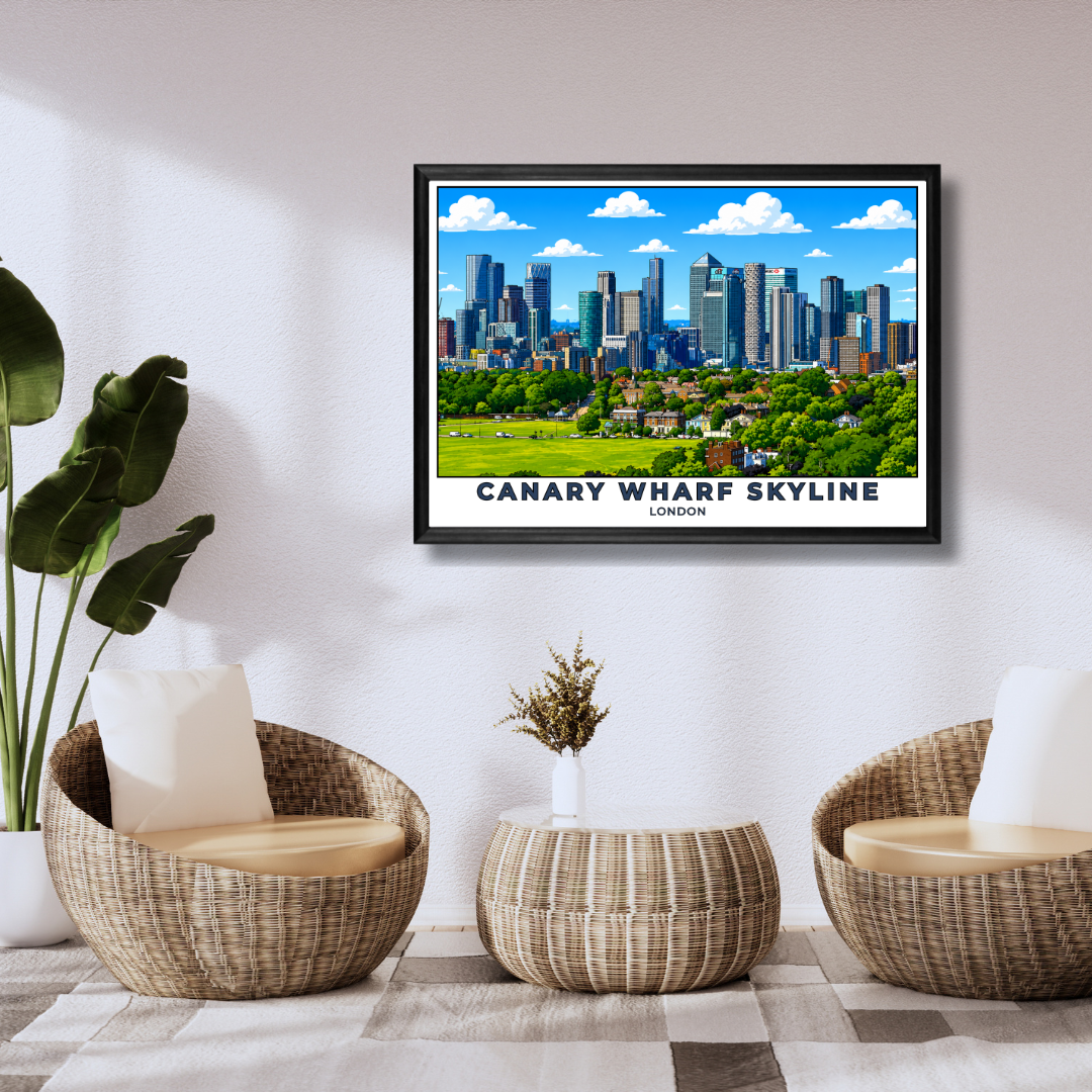 Canary Wharf Skyline - London Poster Wall Art
