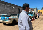 RELEVAMIENTO / SANTIAGO RODRIGUEZ Y RAÙL TARABINI RECORRIERON INSTALACIONES DEL EX MERCADO MUNICIPAL.