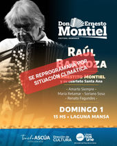 REPROGRAMAN JORNADA 3 DEL FESTIVAL A DON ERNESTO MONTIEL.