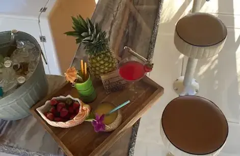 Floating Tiki Boat Bar Seating