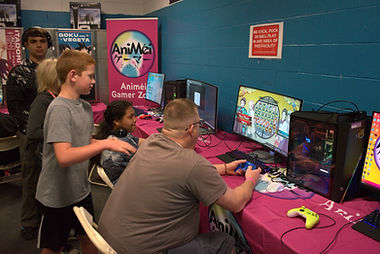 Gamer interacting through game controller