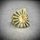 Thumbnail: Sterling Silver & Brass Sunburst Cuff Ring: Size 9/9.5