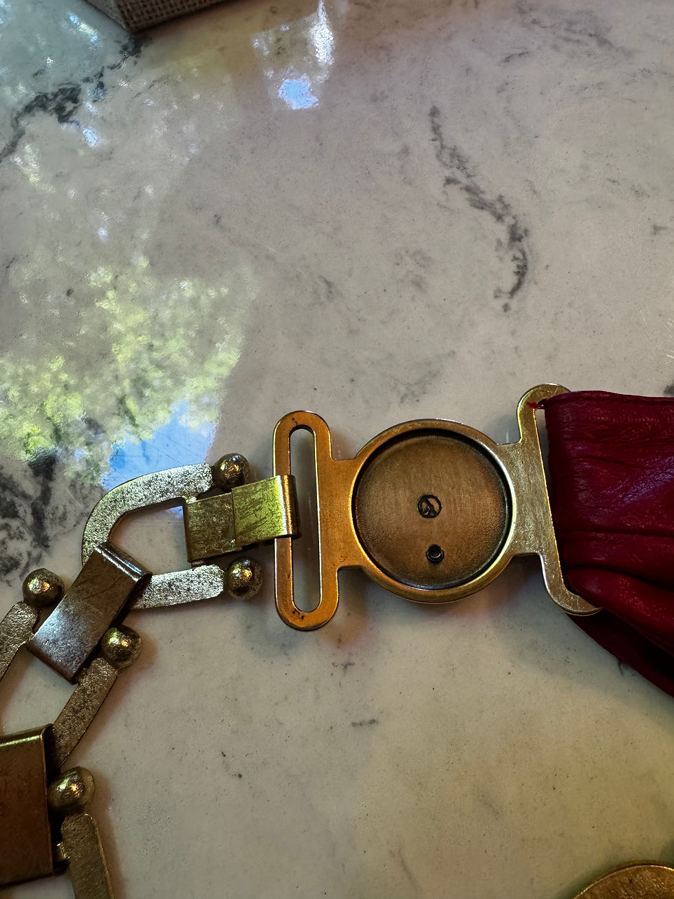 Thumbnail: Hysteria hardware and red leather necklace