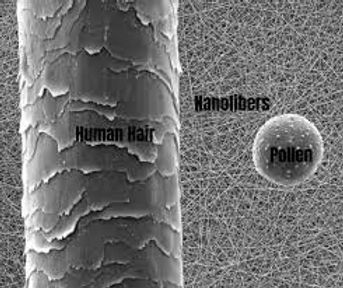 nanofibers pollen human hair