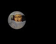 Mona Lisa portrait visible through torn paper circle