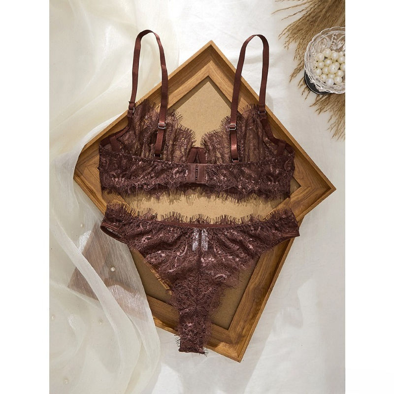 Thumbnail: Premium Chantilly Eyelash Lace Lingerie Set – An Elite Addition to Your Collecti