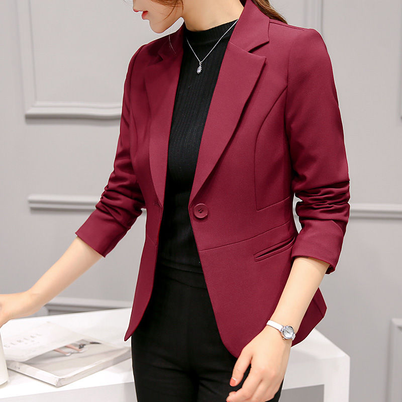 Thumbnail: Evelyn Classic Single-Button Fitted Blazer