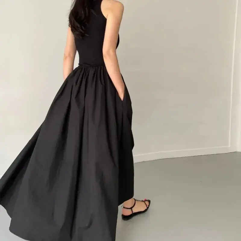 Thumbnail: Maya Minimalist Tank Bodice Voluminous Maxi Dress