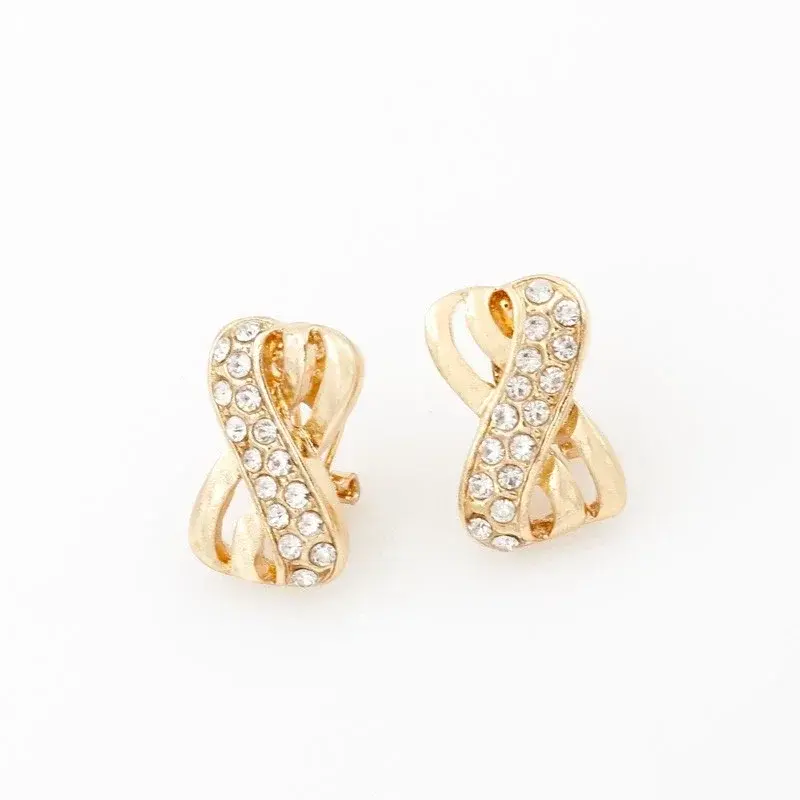 Thumbnail: Fashion 18k Gold Plated Jewelry Set Dubai African Choker Necklace Earrings Rings