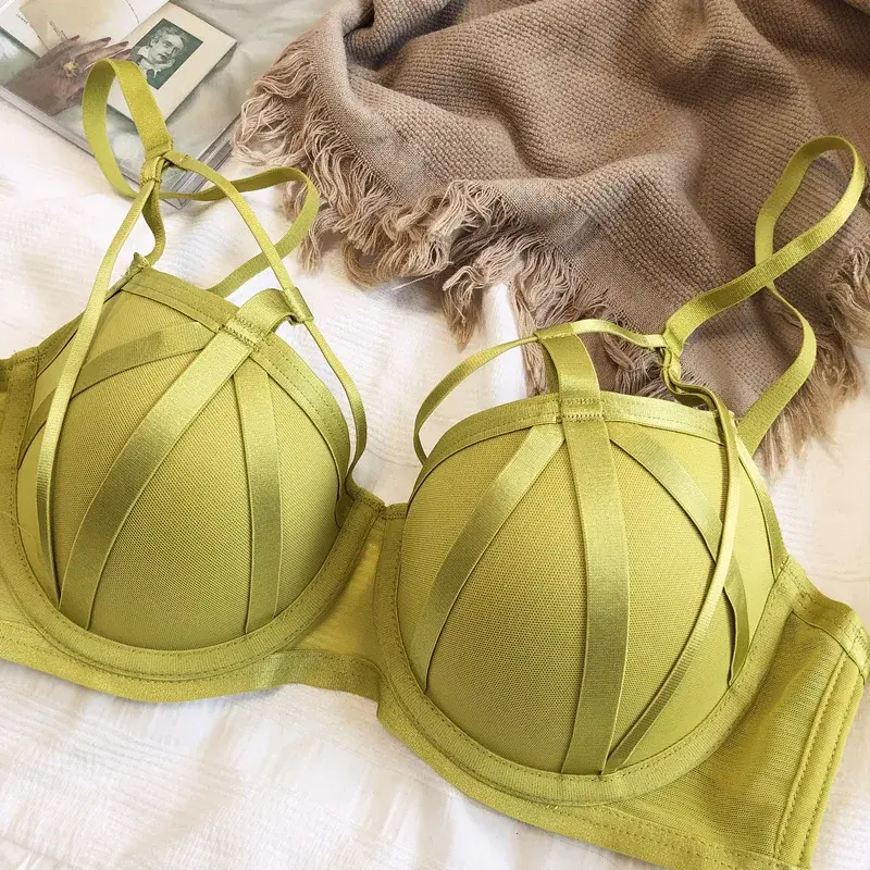 Thumbnail: Sensual Cage Strappy Bra & Panty Set — Bold Intimate Trend