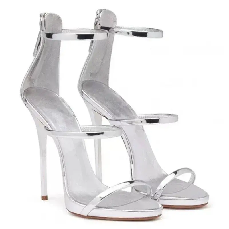 Thumbnail: The Minimalist Triple-Strap Stilettos: Sleek Red Carpet Glamour