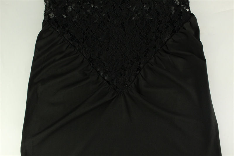 Thumbnail: Lace Patchwork Dresses For Women Fashion Sexy Streetwear Solid Sleeveless Tank 