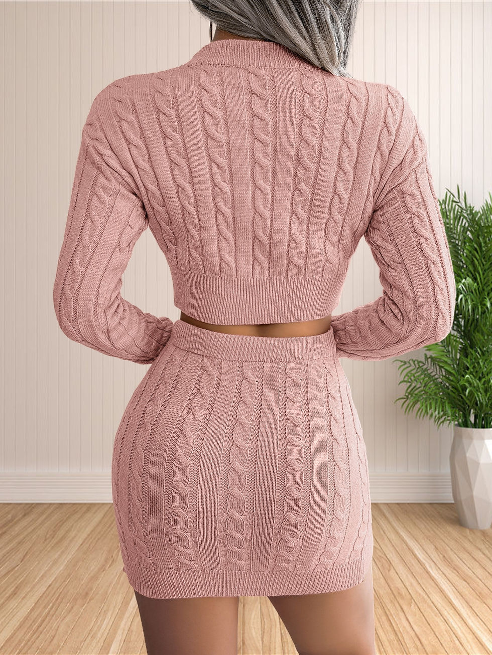 Thumbnail: The Cozy Chic Cable-Knit Co-ord: Sculpted Comfort Meets Style