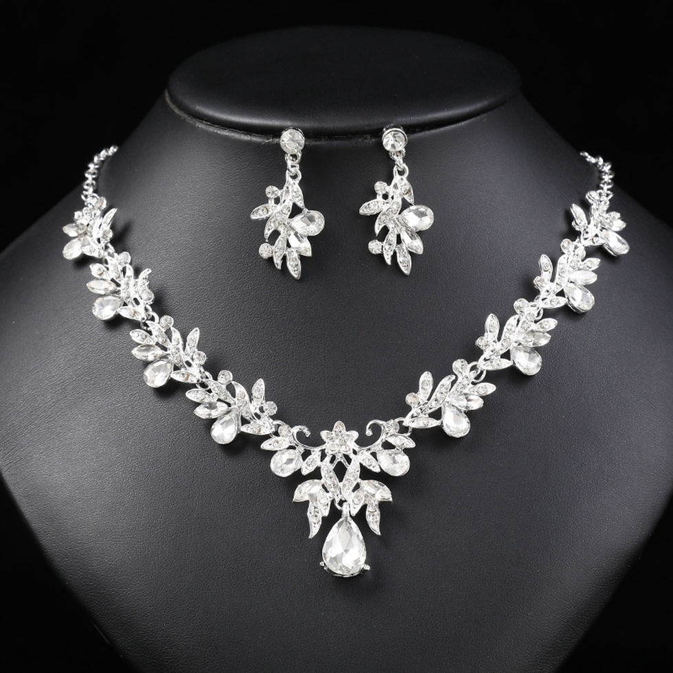 Thumbnail: Radiant Splendour: The Crystal Vine Demi-Fine Jewellery Set