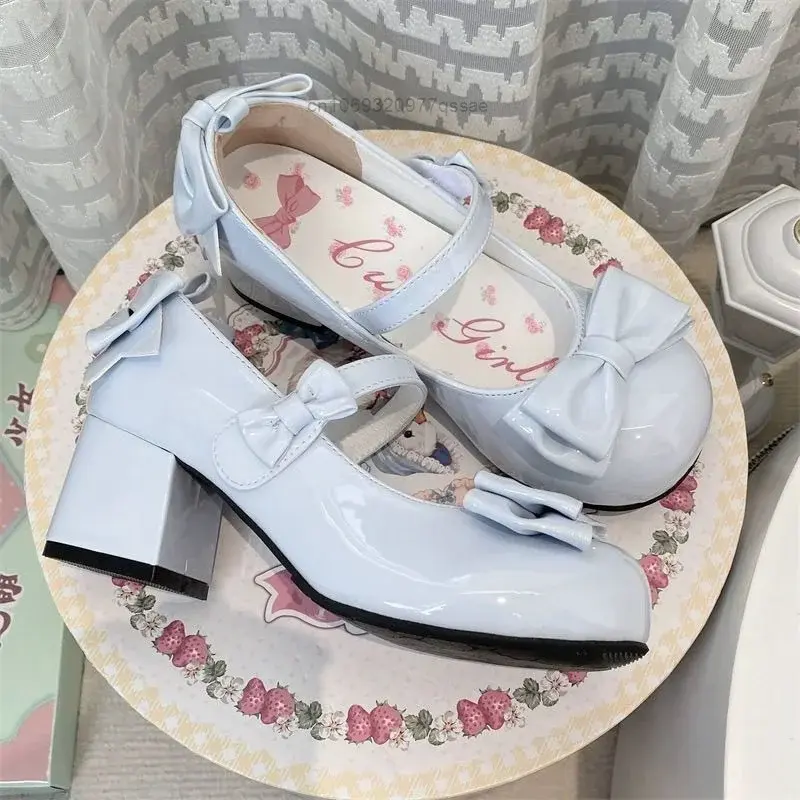 Thumbnail: Premium Lolita Block Heel Mary Jane Shoes