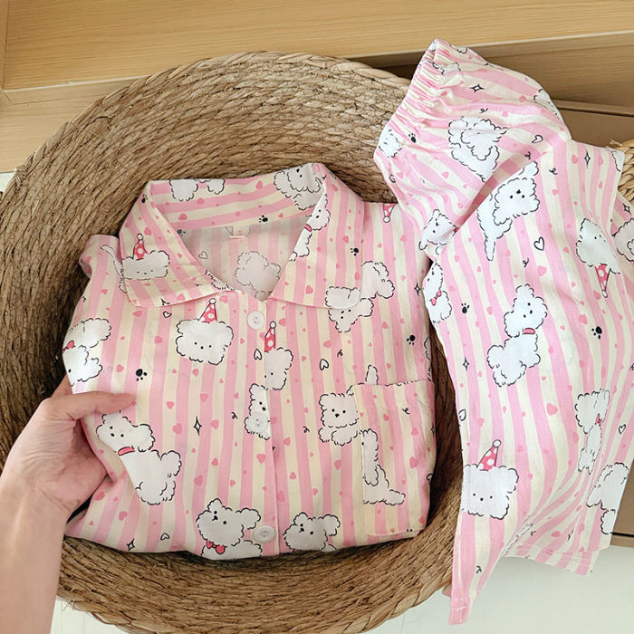 Thumbnail: Women’s Sweet Print Long-Sleeve Pyjama Set – Soft & Cozy Sleepwear
