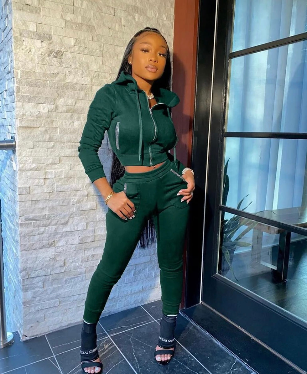 Thumbnail: 624 (WINTER) 2pc Zip Up Sweatsuit