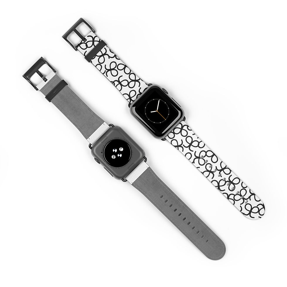 Thumbnail: Stylish Black & White Watch Band
