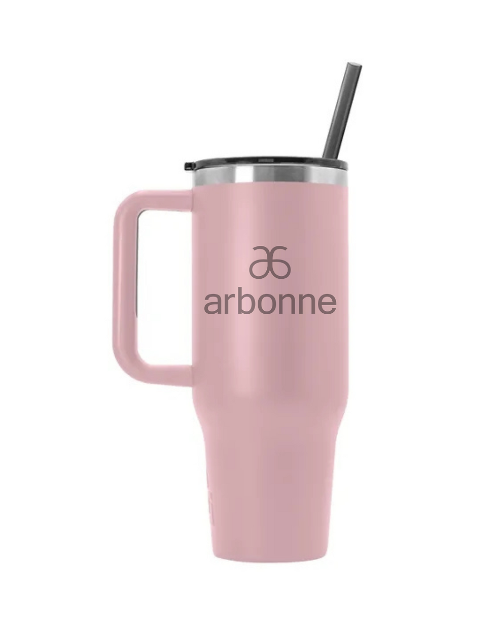 Thumbnail: 40 oz Stainless Tumbler with lid & straw