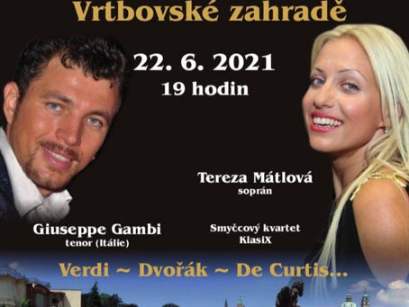 LETNÍ KONCERT V BAROKNÍ VRTBOVSKÉ ZAHRADĚ 22. 6. 2021!