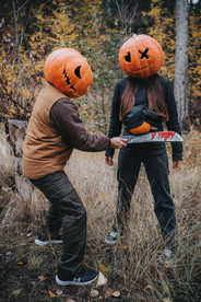 Halloween Pumpkin Heads at Mission Creek Park, Kelowna