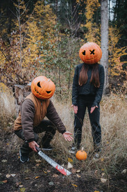 Halloween Pumpkin Heads at Mission Creek Park, Kelowna