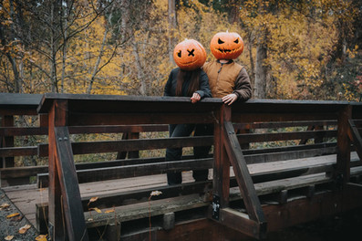 Halloween Pumpkin Heads at Mission Creek Park, Kelowna