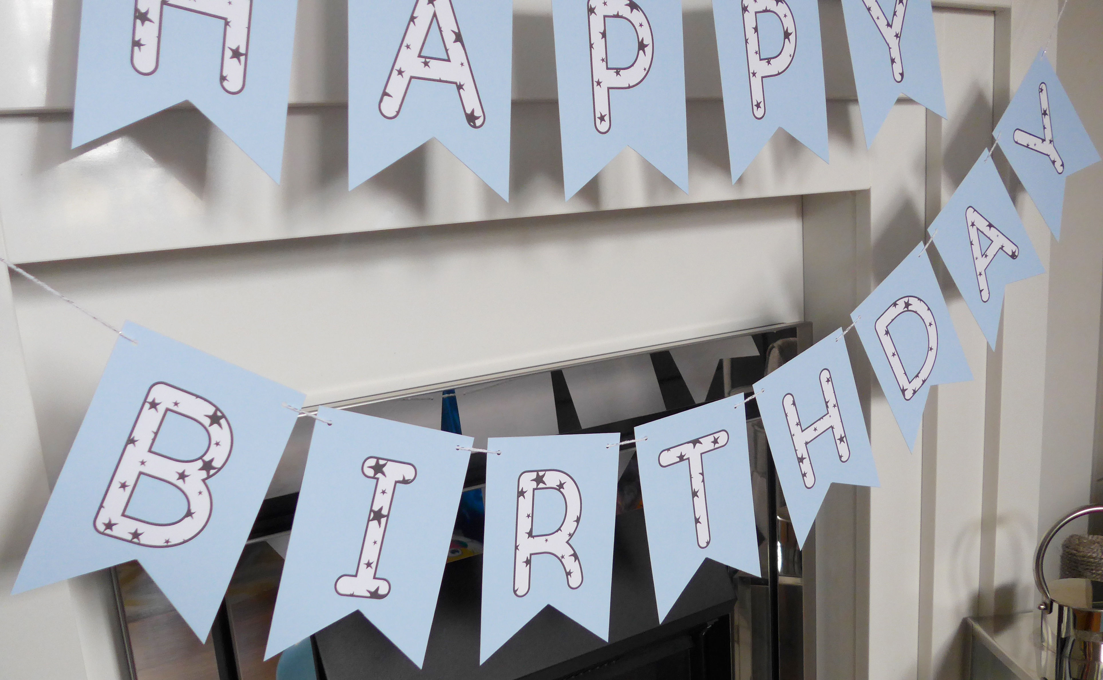 Personalised Age Stars Happy Birthday Bunting