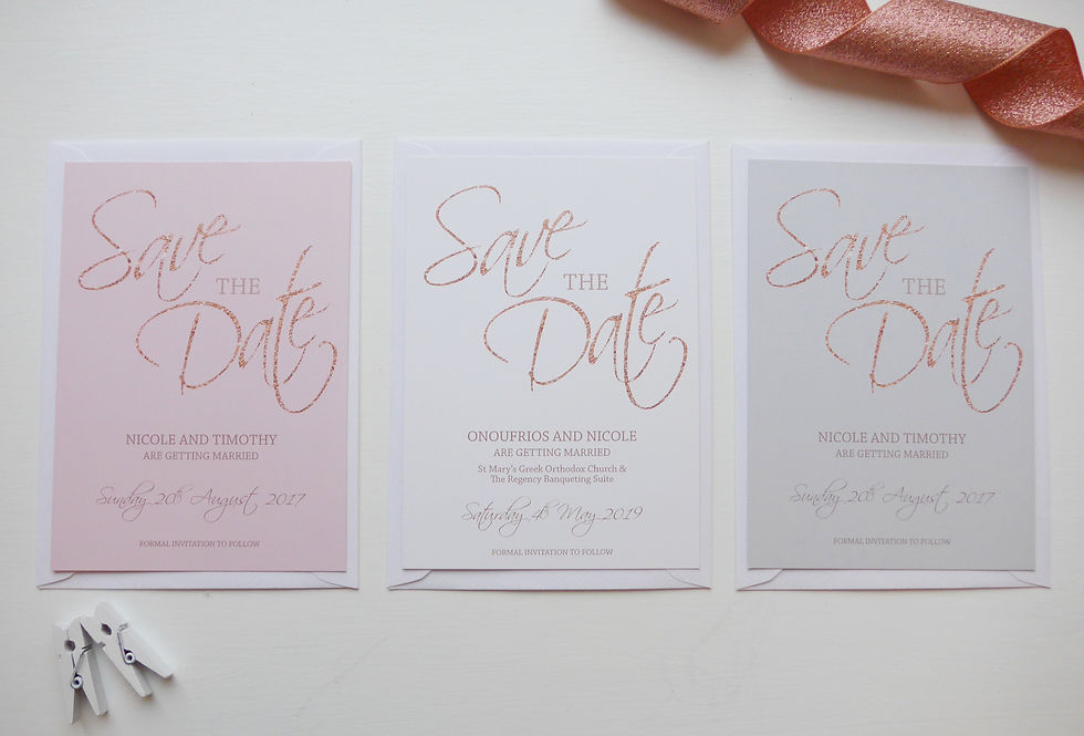 Thumbnail: Rose Gold Save the Date