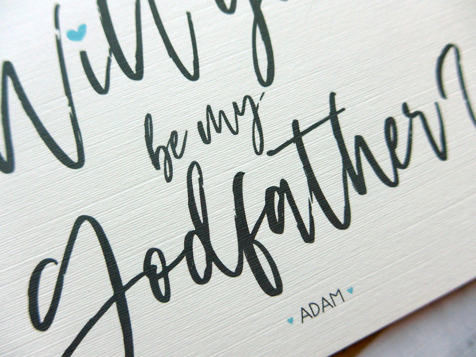 Thumbnail: Personalised Will you be my Godmother/Godfather/Godparents Christening Card, Baptism Card, Godparent Proposal Card