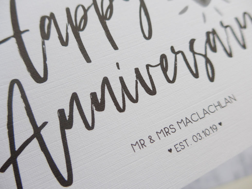 Thumbnail: Personalised Anniversary Card, 1st Wedding Anniversary Card, Custom Anniversary, Couples Anniversary, Paper Anniversary